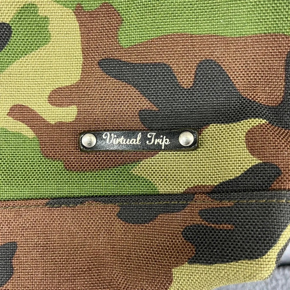 Virtual Trip Messenger Bag Green Camo Canvas nylon Crossbody Streetwear